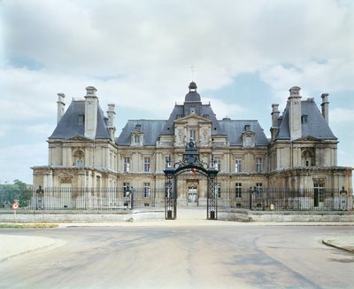 Ansicht der Westfassade des Schlosses von Maisons-Laffitte, erbaut 1642-51 von Francois Mansart